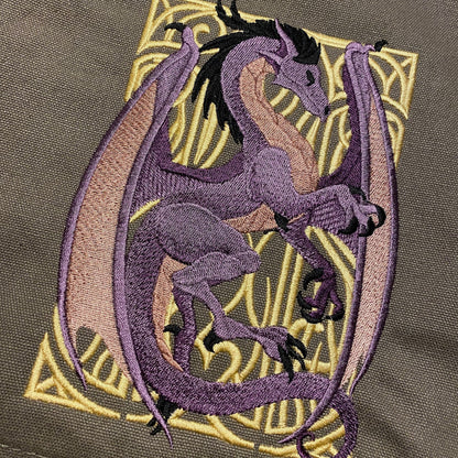 Dragon Nouveau Embroidered Canvas Messenger Bag