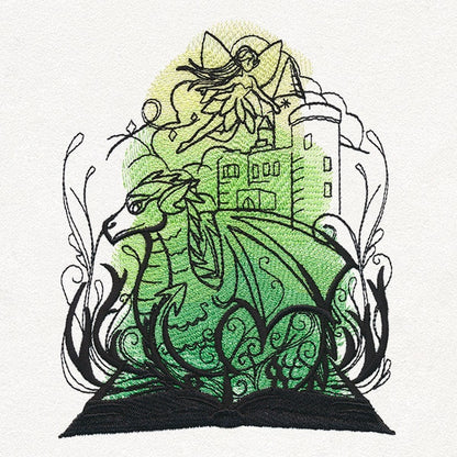 Literary Magic - Fantasy Embroidered Canvas Field Bag