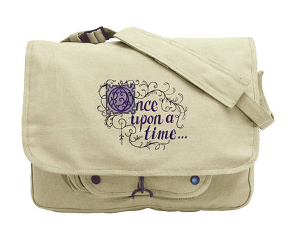 Illuminated Introduction Embroidered Canvas Messenger Bag
