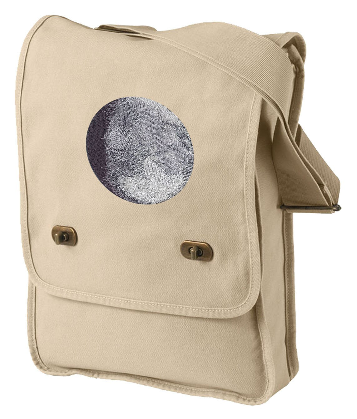 Lunar Light Embroidered Canvas Field Bag