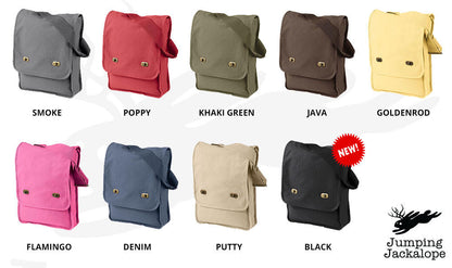 Ahoy Matey Canvas Embroidered Field Bag