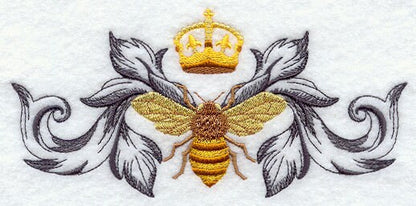 Napoleonic Bee Flourish Embroidered Canvas Field Bag