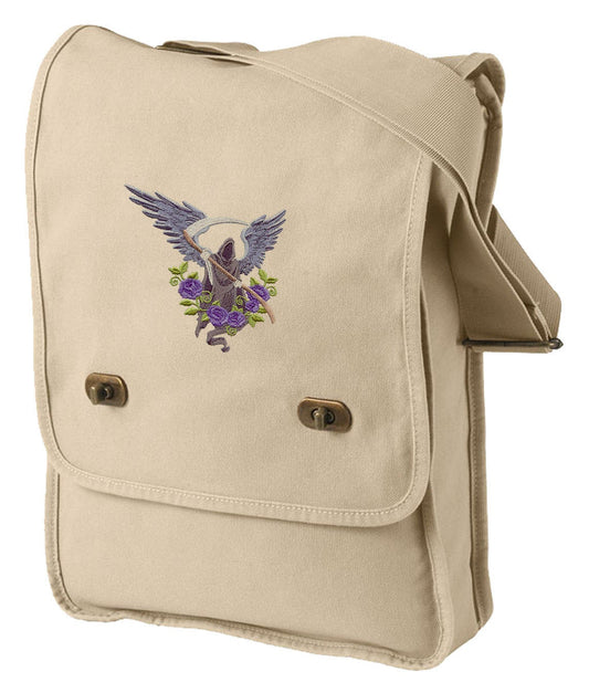 Angel of Death Embroidered Canvas Field Bag
