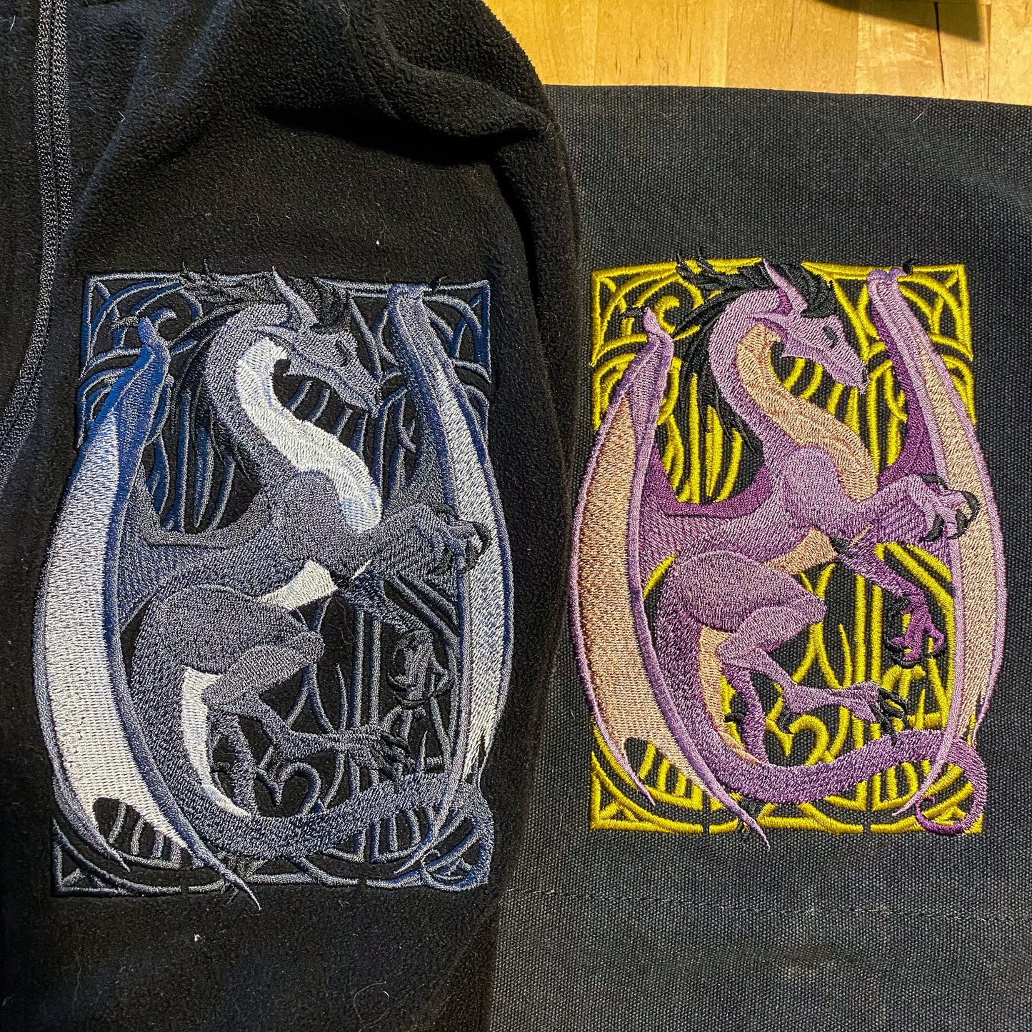 Dragon Nouveau Embroidered Canvas Messenger Bag
