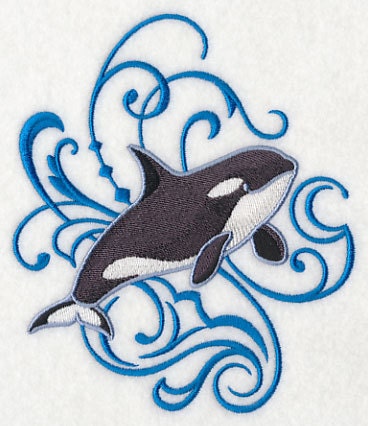 Orca and Echo Embroidered Canvas Field Bag