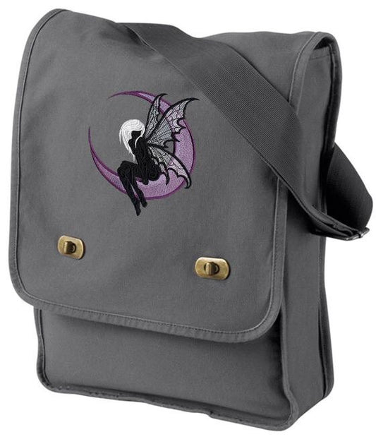 Dark Fae Embroidered Canvas Field Bag