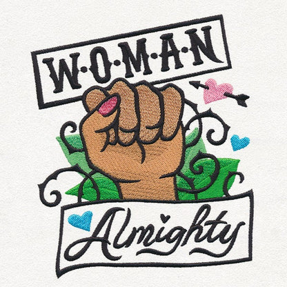 Femme Fatale - Woman Almighty Embroidered Canvas Tech, Tablet, iPad, Kindle, Fire, Camera Bag