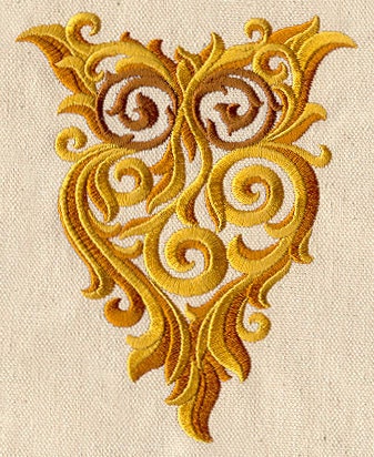 Ornate Owl Embroidered Canvas Field bag