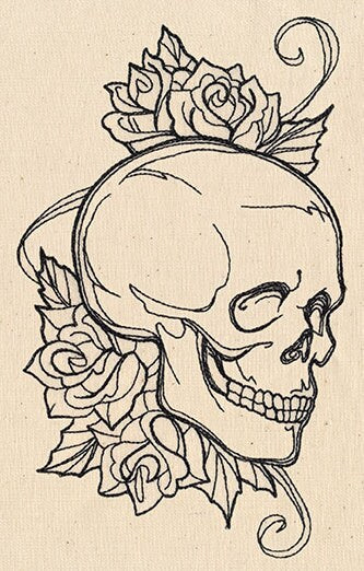 Graveyard Bloom Embroidered Canvas Field Bag