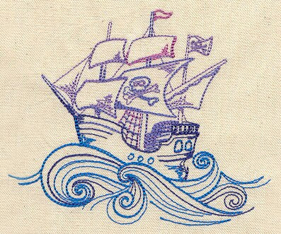 Ahoy Matey Canvas Embroidered Field Bag