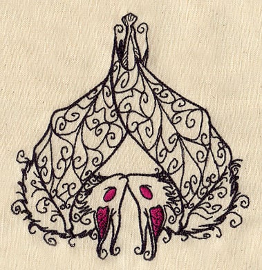 Batty Sweethearts Embroidered Canvas Field Bag