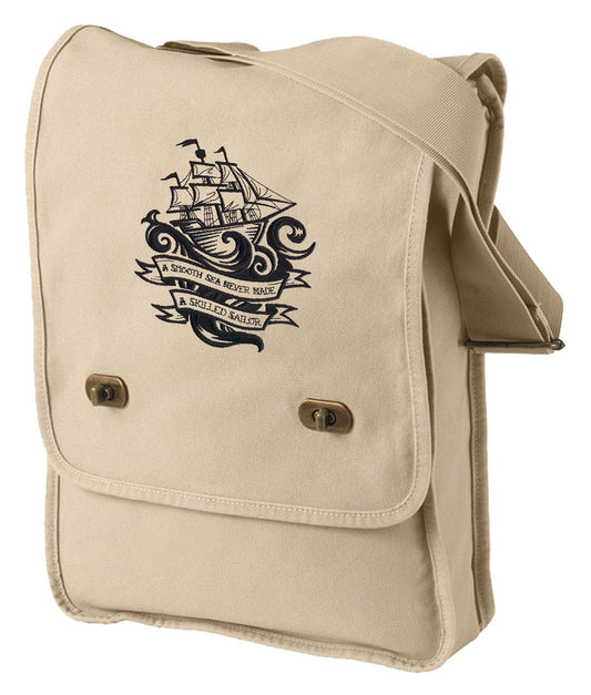 Skilled Sailor Canvas Embroidered Field Bag