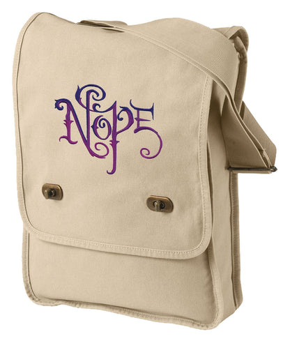 Nope - Funny Saying Embroidered Canvas Field Bag