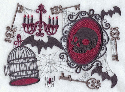 Gothic Collage Embroidered Canvas Field Bag