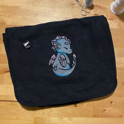 Charmed Creatures - Sea Dragon Embroidered Canvas Messenger Bag