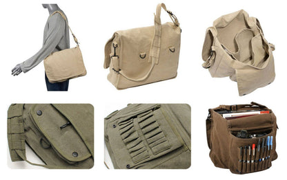 Adventurous Axolotl Embroidered Canvas Messenger Bag