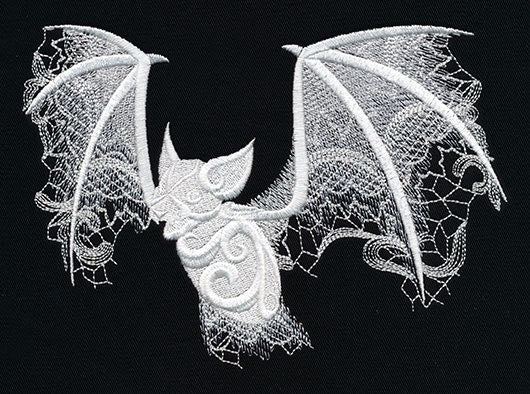 Ghost Baroque - Bat Embroidered Canvas Field Bag