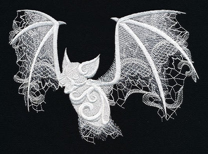 Ghost Baroque - Bat Embroidered Canvas Field Bag