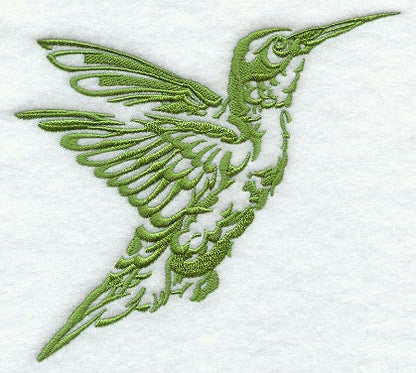 Northwoods Silhouette Hummingbird Embroidered Canvas Messenger Bag