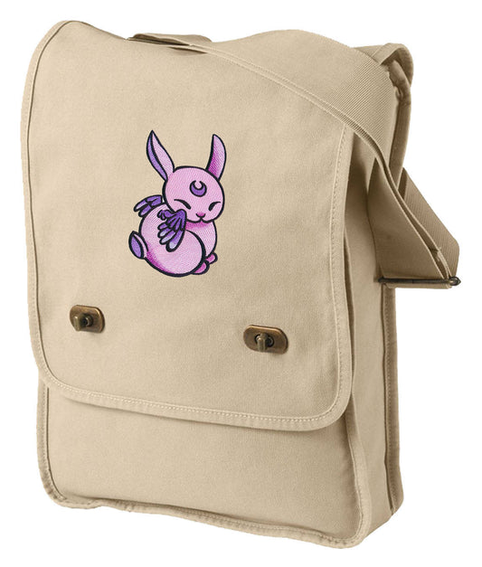 Charmed Creatures - Bunny Embroidered Canvas Field Bag