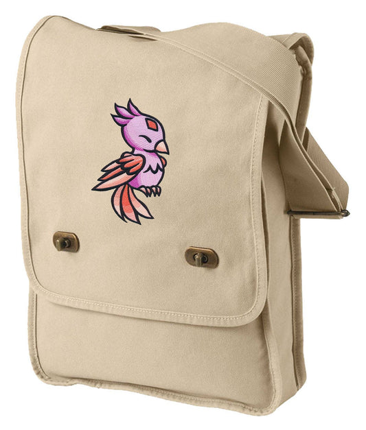 Charmed Creatures - Phoenix Embroidered Canvas Field Bag