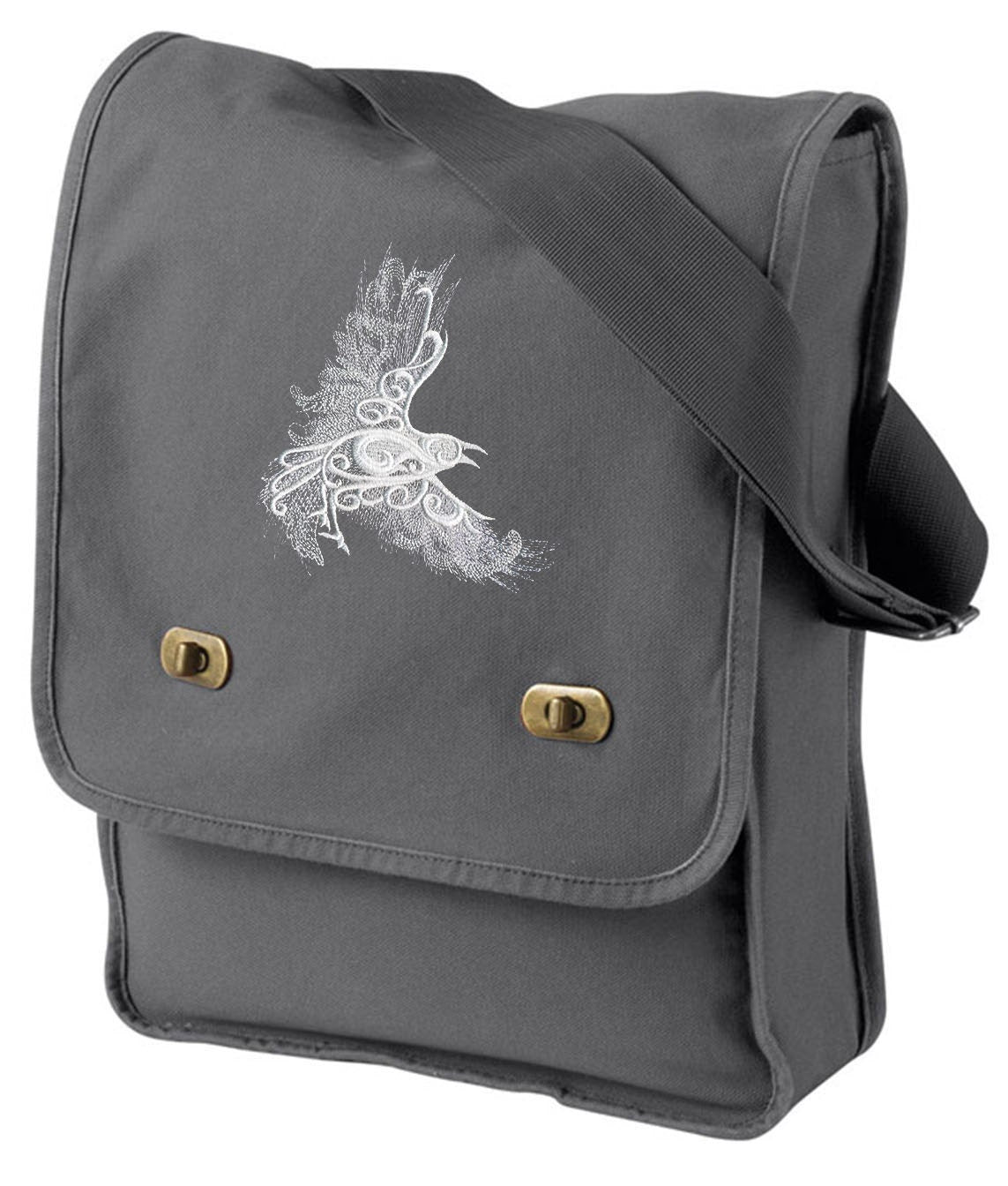 Ghost Baroque - Raven Embroidered Canvas Field Bag