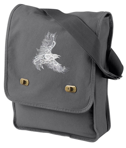 Ghost Baroque - Raven Embroidered Canvas Field Bag