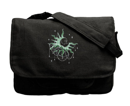 Dreamscape Glow Eclipse Embroidered Canvas Messenger Bag