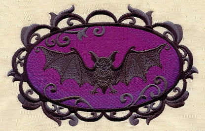 Going Batty Embroidered Canvas Field Bag