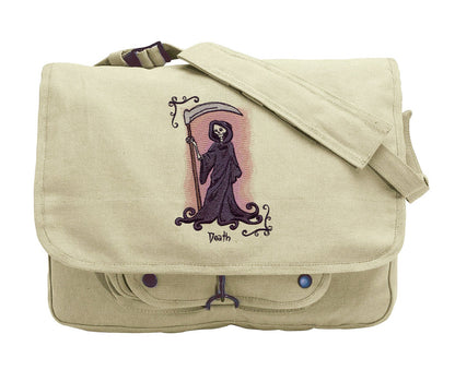 Tarot - Death Embroidered Canvas Messenger Bag