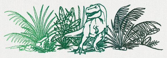 Rex Dinosaur Embroidered Canvas Messenger Bag