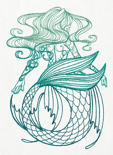Maiden of the Ocean Embroidered Embroidered Canvas Messenger Bag