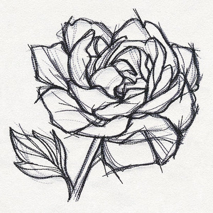 Sketchwork - Bloom Rose Embroidered Canvas Messenger Bag