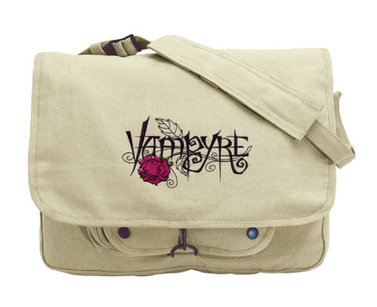 Vampyre Embroidered Canvas Messenger Bag
