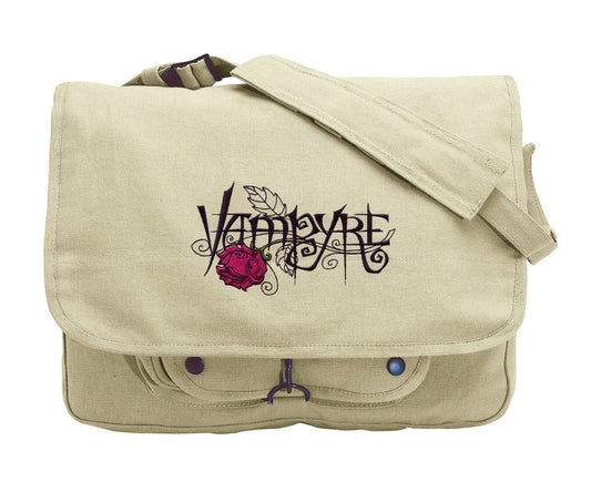 Vampyre Embroidered Canvas Messenger Bag