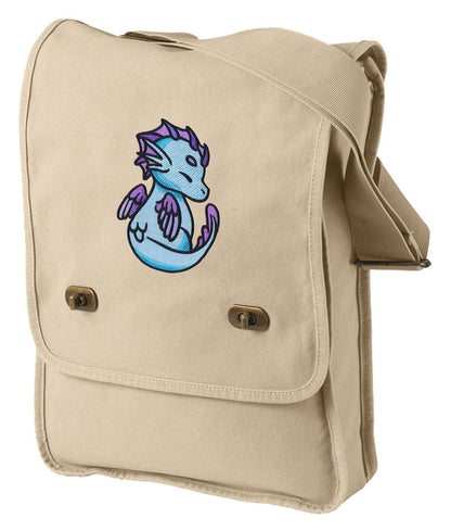 Charmed Creatures - Sea Dragon Embroidered Canvas Field Bag