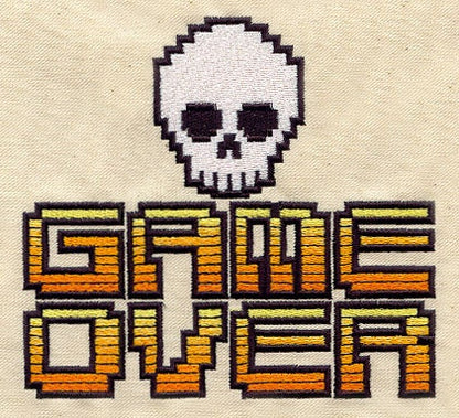 Game Over Embroidered Canvas Messenger Bag