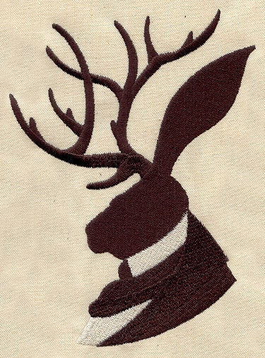 Jackalope Portrait Embroidered Canvas Messenger Bag