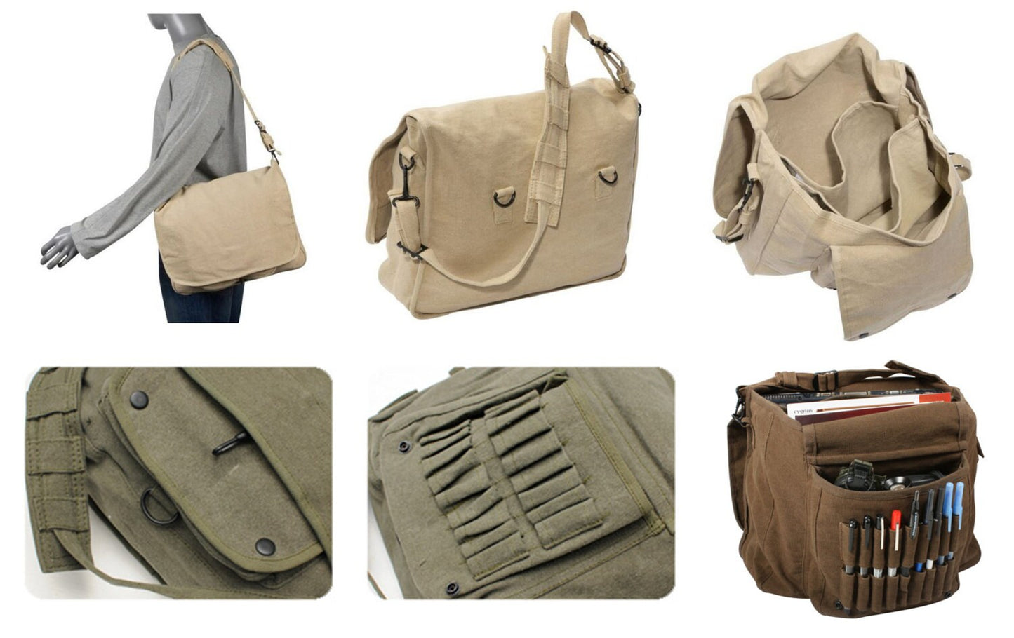 Octopus Messenger Bag, Kraken Messenger Bag, What's Kraken? Embroidered Canvas Messenger Bag Style 1