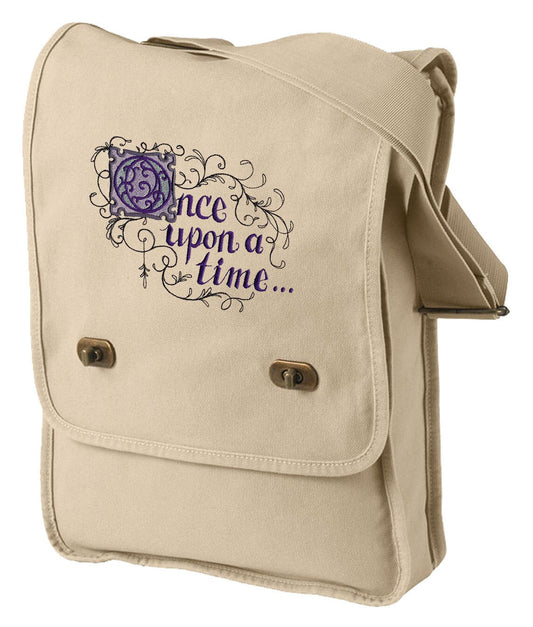 Illuminated Introduction Embroidered Canvas Field Bag