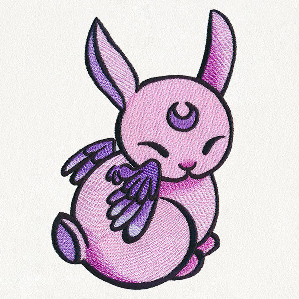 Charmed Creatures - Bunny Embroidered Canvas Field Bag