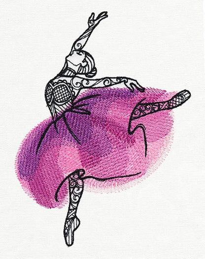 Painted Dancer Embroidered Canvas Field Bag