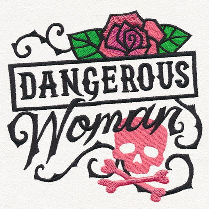 Femme Fatale - Dangerous Woman Embroidered Canvas Messenger Bag