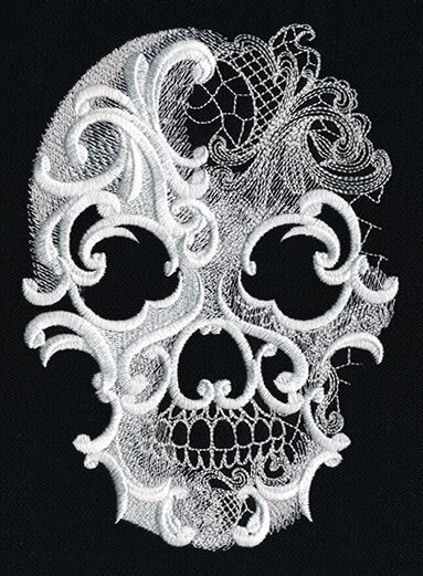 Ghost Baroque - Skull Embroidered Canvas Field Bag