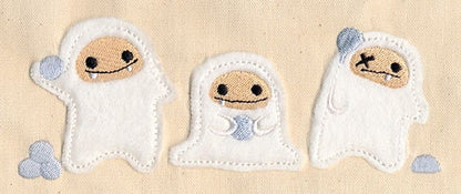 Abominable Snowball Fight, Abominable Snowman, Yeti Embroidered Canvas Tech, Tablet, iPad, Kindle, Fire, Camera Bag