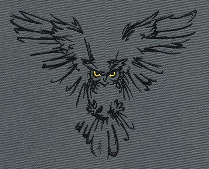 Owl Canvas Bag, Owl Field Bag, Owl Messenger Bag, Night Owl Embroidered Canvas Field Bag