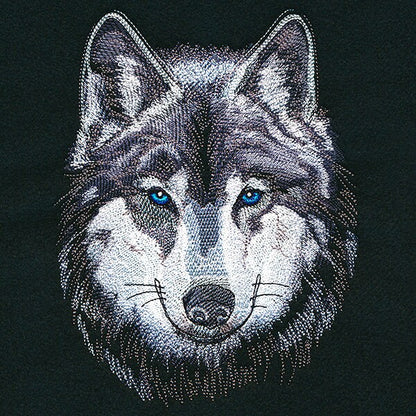 Magnificent Wolf Embroidered Canvas Messenger Bag
