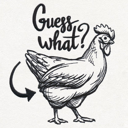 Guess What Chicken Butt, Funny Embroidered Canvas Field Bag