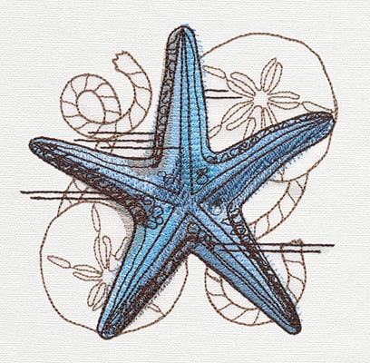 Nauticus Starfish Embroidered Canvas Field Bag