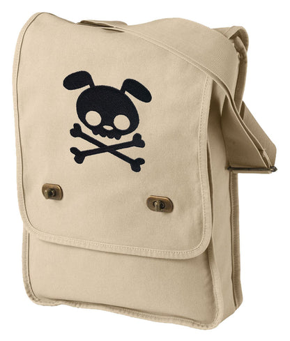 Punk Pup Embroidered Canvas Field bag